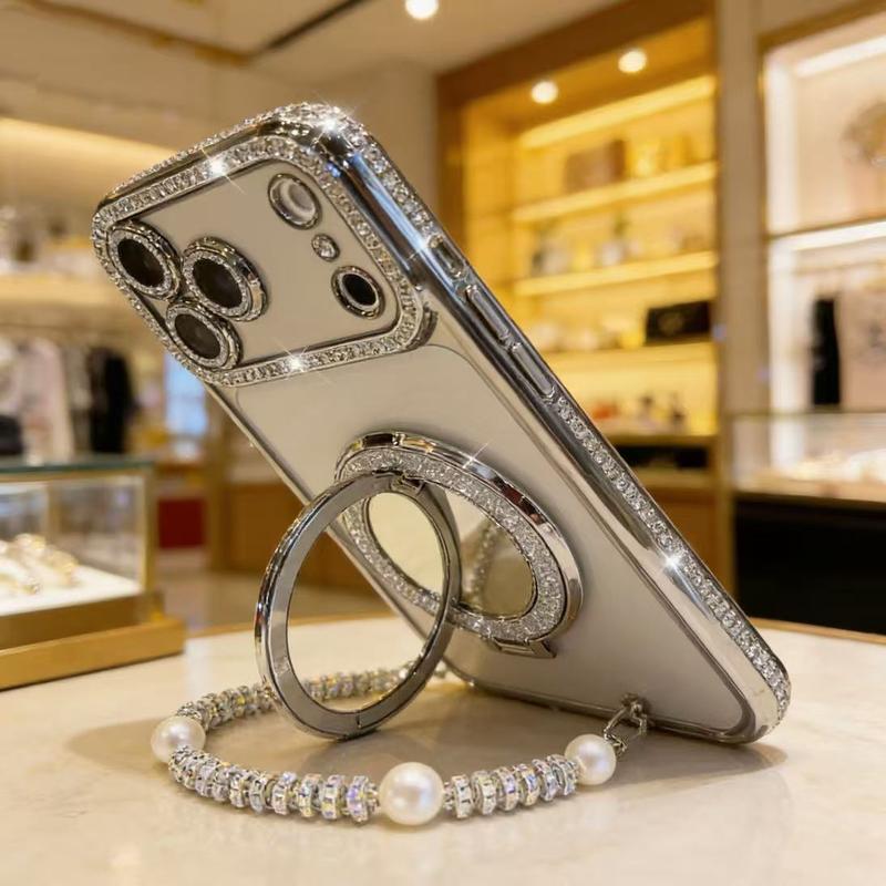 Cilifer® ✨💎Sparkling Diamond Women's Phone Case with Mirror & Stand for iPhone 12/13/14/15/16/17 Pro Max.17Air.14/15/16 Plus💖