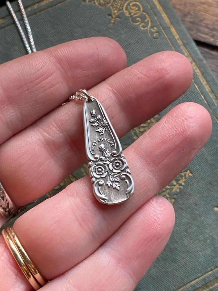CZTICLE®🔥LAST DAY 60% OFF✨Handmade Sterling Spoon Necklace -Handmade Sterling Spoon Necklace Crafted from Authentic Vintage Silverware