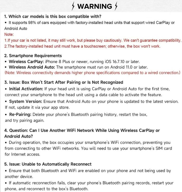 2025 Wireless carplay Adapter for iPhone/Android - Fast Connection,No Latency,Hands-Cilifer® Free Call wireless adapter Electronic Charger carplay dongle M2