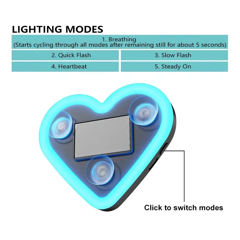 Cilifer®🔥Last Day Promotion 49% OFF🔥 - Solar Powered Wireless LED Heart Shape C-Pillar Neon Light