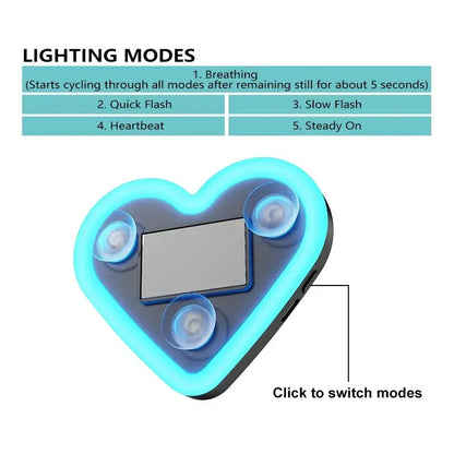 Cilifer®🔥Last Day Promotion 49% OFF🔥 - Solar Powered Wireless LED Heart Shape C-Pillar Neon Light