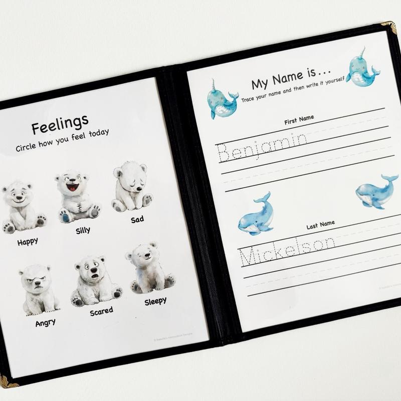 🔥Last Day 50% OFF-Personalized Kindergarten Morning Menu | 24 Reusable Cardstock Pages |LUCKYSONG® Custom Name & Address, Alphabet, Numbers & More!