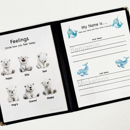 🔥Last Day 50% OFF-Personalized Kindergarten Morning Menu | 24 Reusable Cardstock Pages |LUCKYSONG® Custom Name & Address, Alphabet, Numbers & More!