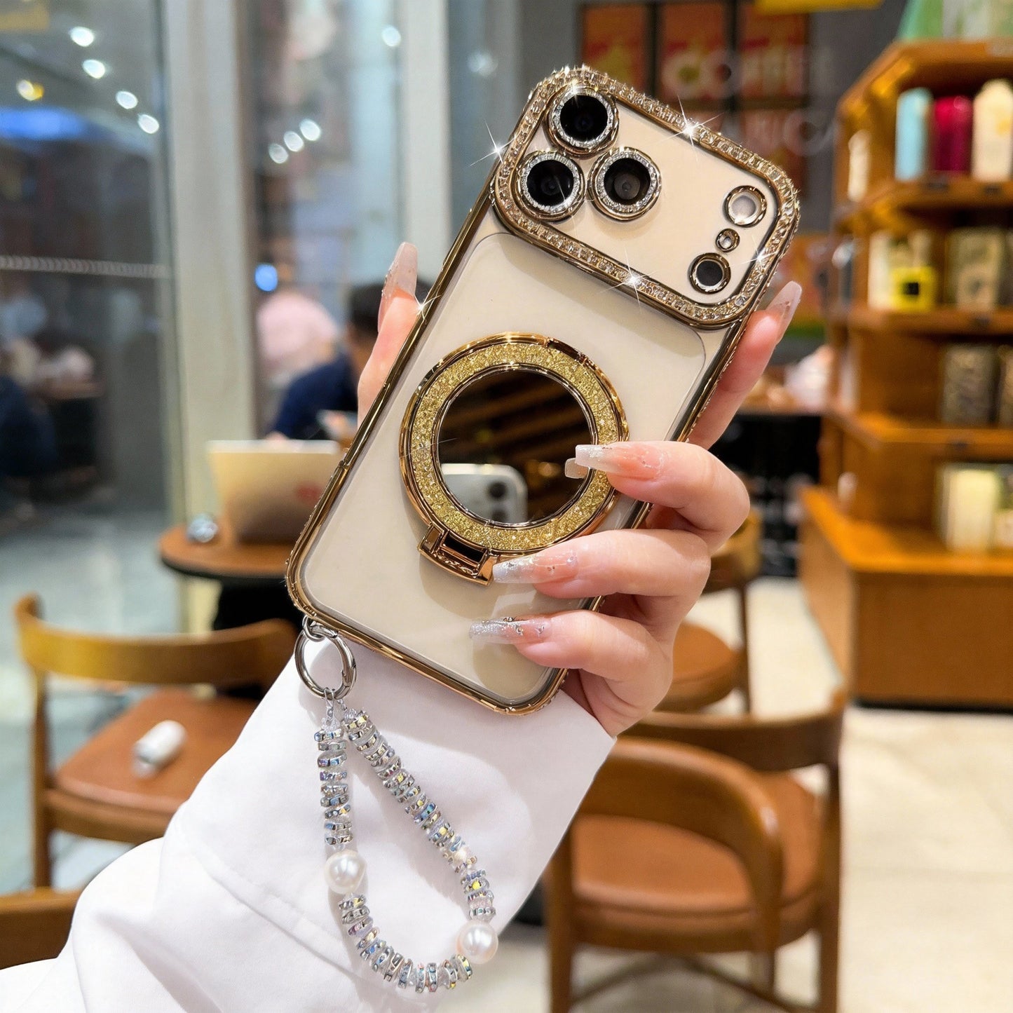 Cilifer® ✨💎Sparkling Diamond Women's Phone Case with Mirror & Stand for iPhone 12/13/14/15/16/17 Pro Max.17Air.14/15/16 Plus💖