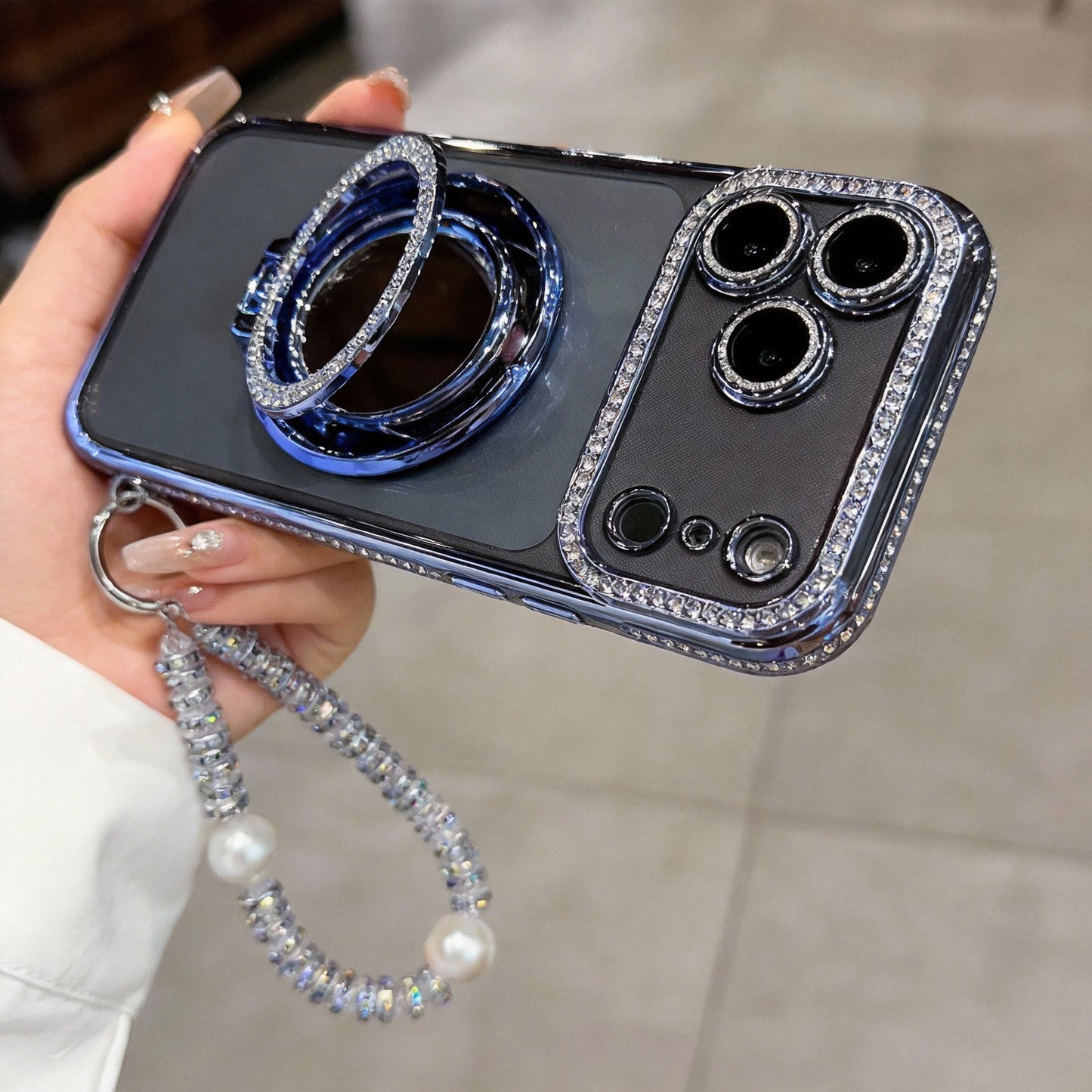 Cilifer® ✨💎Sparkling Diamond Women's Phone Case with Mirror & Stand for iPhone 12/13/14/15/16/17 Pro Max.17Air.14/15/16 Plus💖