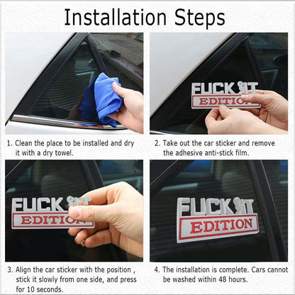 Cilifer® 🚗🔥FUCK IT Edition Emblem | Car Decal Accessory