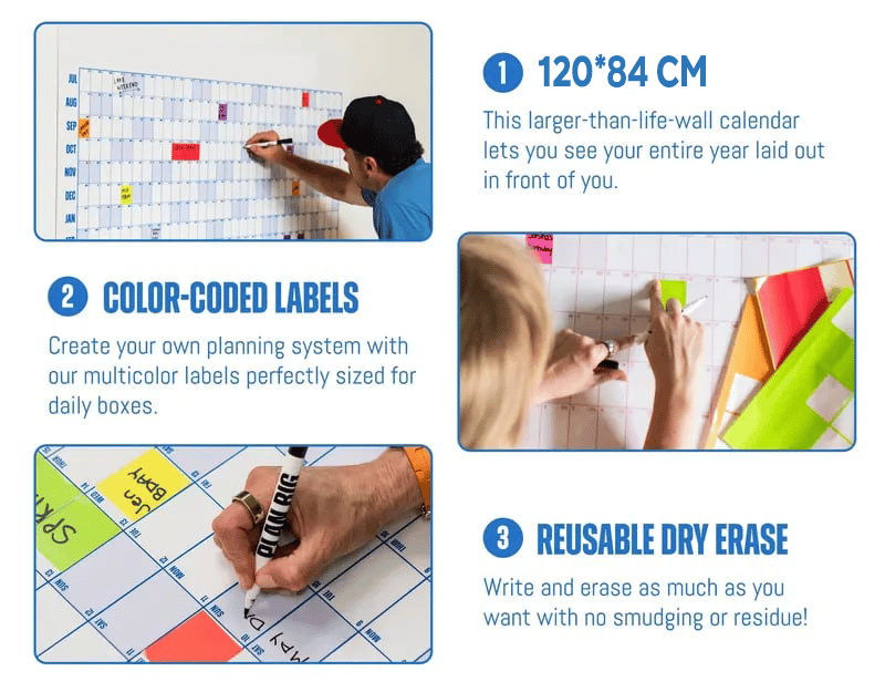 Cilifer®📅2026 Wall Calendar - Flexible Dry-Erase Material ✍️Design Your Amazing Year!🏃