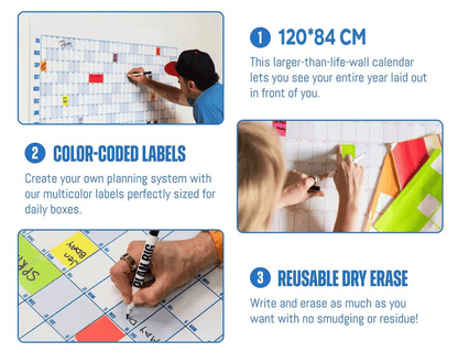 Cilifer®📅2026 Wall Calendar - Flexible Dry-Erase Material ✍️Design Your Amazing Year!🏃