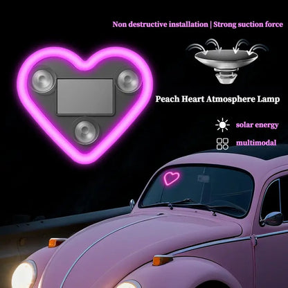 Cilifer®🔥Last Day Promotion 49% OFF🔥 - Solar Powered Wireless LED Heart Shape C-Pillar Neon Light
