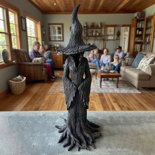 🧙‍♀️💫Hand-Painted Enchanting Witch Statue: The Guardian of Your Home (✨Same as in the video) M2