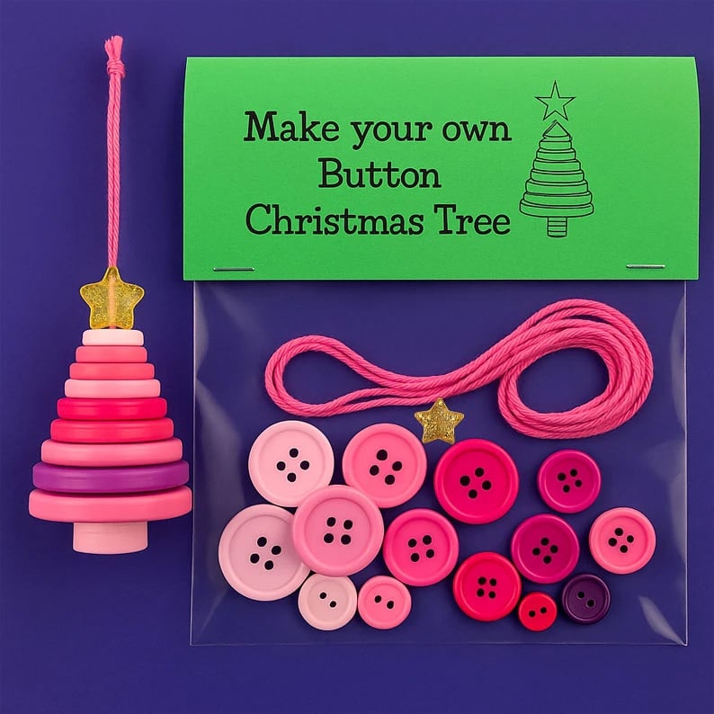 ☃️ DIY Button Snowman Ornament Kit-Button Santa Claus🎄-Elf🧚Angel👼decorate pendant Christmas tree✨M5