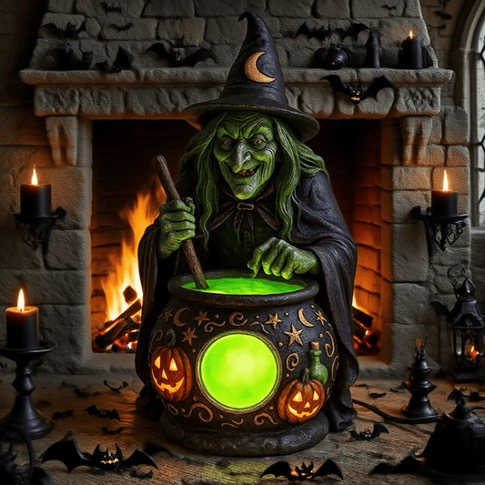 🏆Flash Sale⚡ 50K+ SOLD! 🧙‍♀️Halloween Witch Cauldron Lamp🎃M1