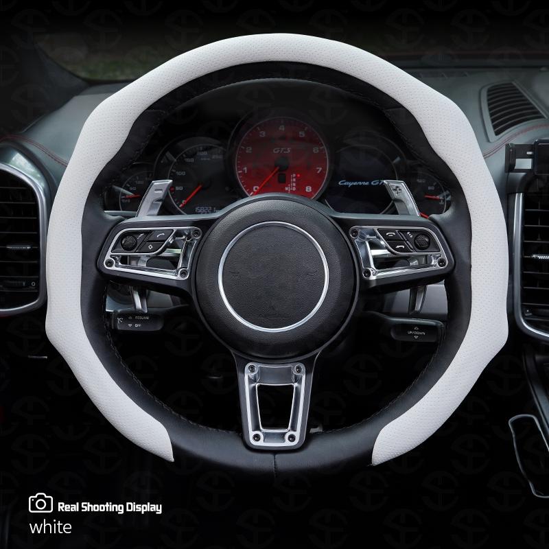 🚗 Leather Car Steering Wheel Cover -Quick Turn Non-Slip Breathable Ultra-CZTICLE®Thin Coverfor Four Seasons Car Accessories-Versatile🚗M1