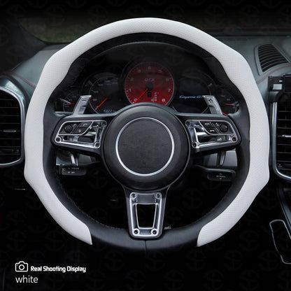 🚗 Leather Car Steering Wheel Cover -Quick Turn Non-Slip Breathable Ultra-CZTICLE®Thin Coverfor Four Seasons Car Accessories-Versatile🚗M1
