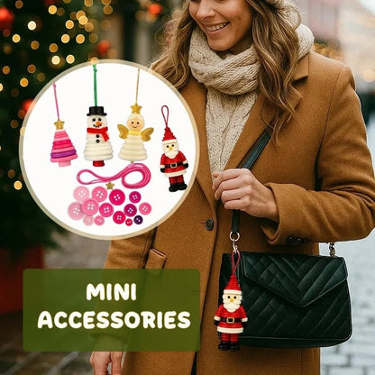 ☃️ DIY Button Snowman Ornament Kit-Button Santa Claus🎄-Elf🧚Angel👼decorate pendant Christmas tree✨M5