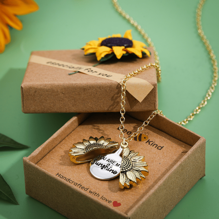CZTICLE®🔥🌞You Are My Sunshine Sunflower Necklace🌻(Double-sided engraving)