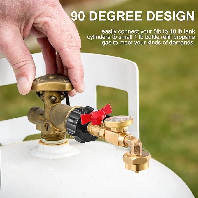 Cilifer®🔥LAST DAY 50% OFF - Top-Rated Propane Refill Elbow Adapter (With Tank Gauge) M2