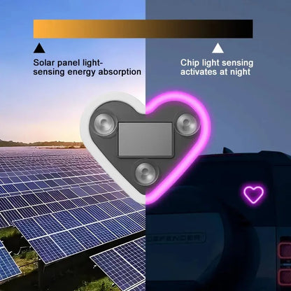 Cilifer®🔥Last Day Promotion 49% OFF🔥 - Solar Powered Wireless LED Heart Shape C-Pillar Neon Light