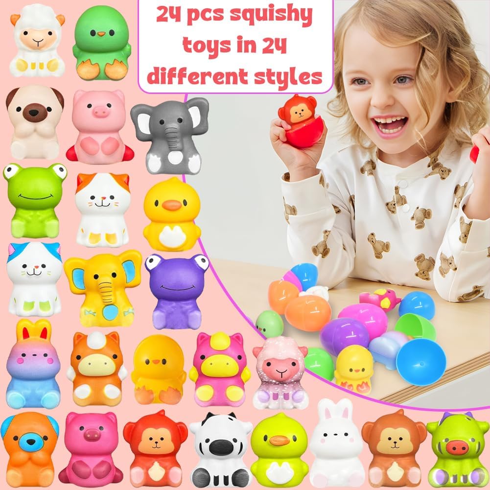 Cilifer® 24 PCS Easter Eggs Prefilled Slow Rising Squishy Toys