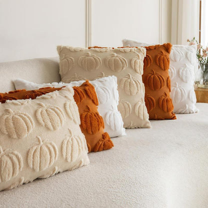 🎃Pumpkin Pattern Cushion Cover, 1 Count HarvestFestival Themed Throw Pillow Cover without FillerSquare Pillowcase for Home Living RoomBedroom Sofa Couch✨Halloween Home Decorations🎃M1