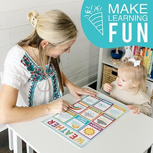 📚🌈Colorful Educational Posters |Wise Mom's Choice😉 LUCKYSONG® Set of 16Classroom Supplies Charts Kindergarten LearningLaminated💞Mother's love📚back to school🎒M5