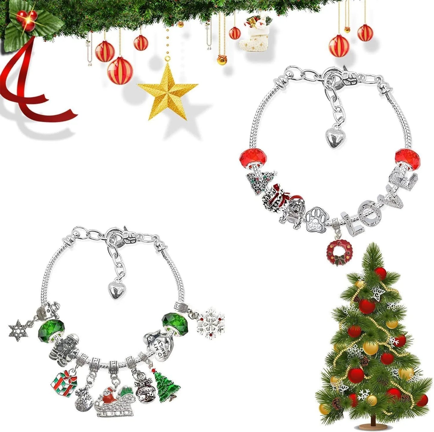 Cilifer® 🔥The Best Gift For Children🎀DIY Christmas Advent Calendar Bracelets Set M1