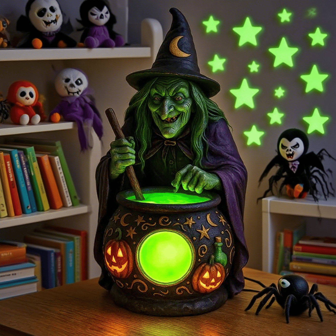 🏆Flash Sale⚡ 50K+ SOLD! 🧙‍♀️Halloween Witch Cauldron Lamp🎃M1