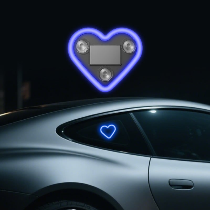 Cilifer®🔥Last Day Promotion 49% OFF🔥 - Solar Powered Wireless LED Heart Shape C-Pillar Neon Light