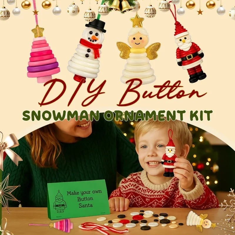 ☃️ DIY Button Snowman Ornament Kit-Button Santa Claus🎄-Elf🧚Angel👼decorate pendant Christmas tree✨M5