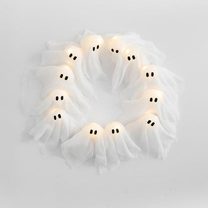 CZTICLE®Halloween glowing ghost wreath M3