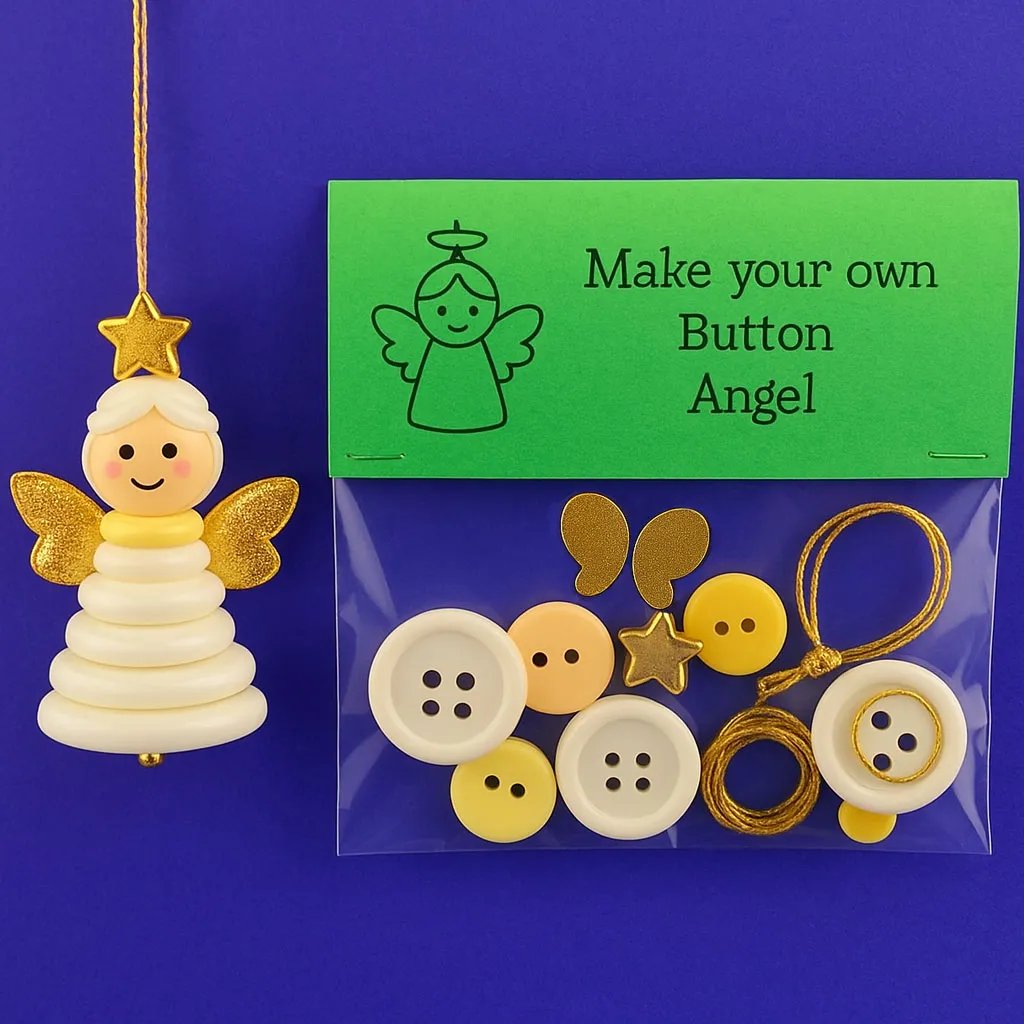 ☃️ DIY Button Snowman Ornament Kit-Button Santa Claus🎄-Elf🧚Angel👼decorate pendant Christmas tree✨M5