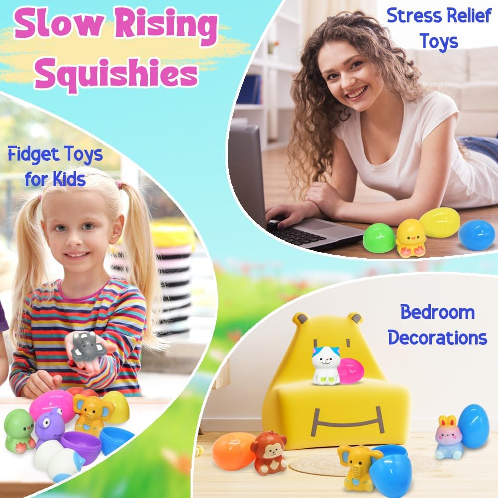 Cilifer® 24 PCS Easter Eggs Prefilled Slow Rising Squishy Toys