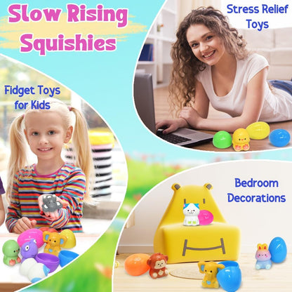 Cilifer® 24 PCS Easter Eggs Prefilled Slow Rising Squishy Toys