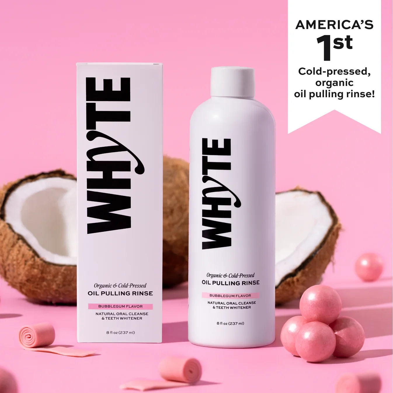 ⏰Last Day 49% OFF🔥WHYTE Organic Oil Pulling Rinse💆🏻‍♀️✨M1