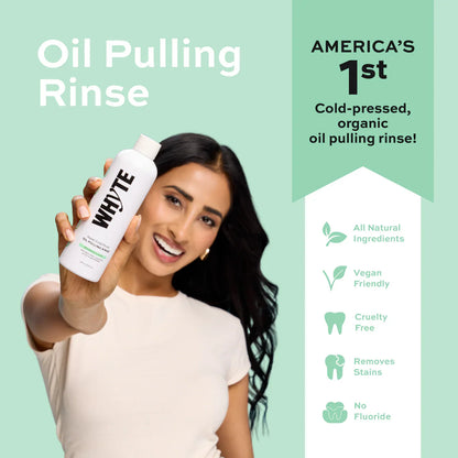⏰Last Day 49% OFF🔥WHYTE Organic Oil Pulling Rinse💆🏻‍♀️✨M1