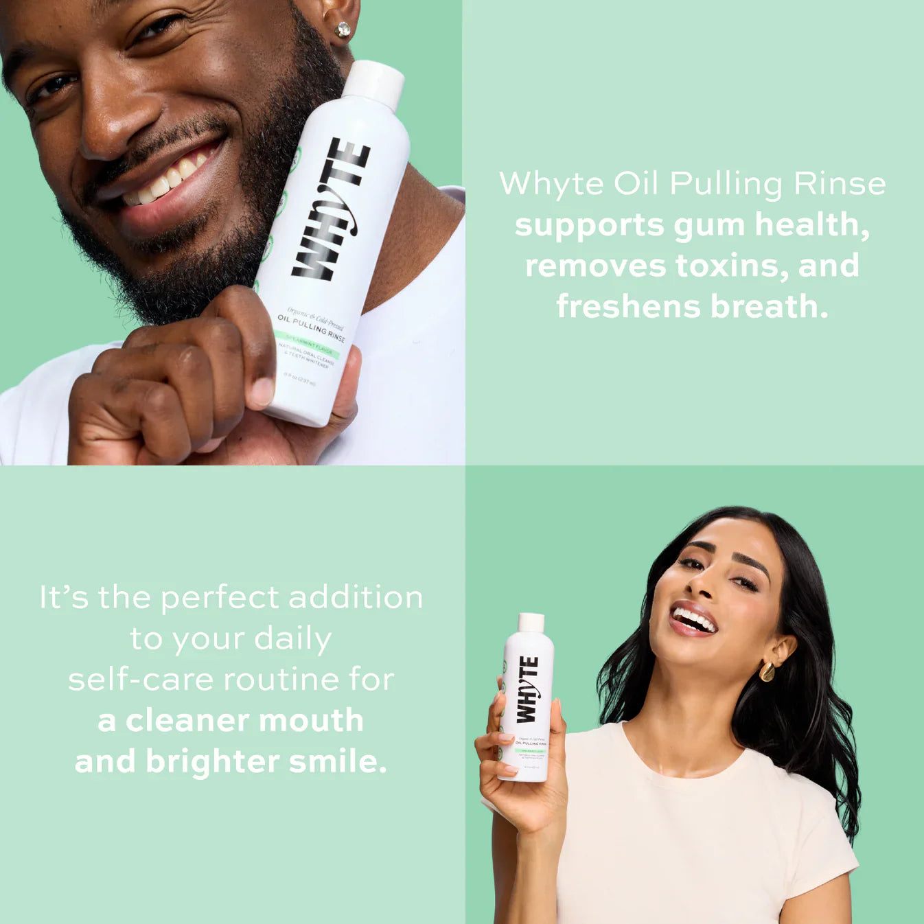 ⏰Last Day 49% OFF🔥WHYTE Organic Oil Pulling Rinse💆🏻‍♀️✨M1
