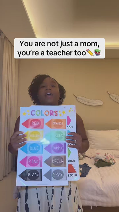 📚🌈Colorful Educational Posters |Wise Mom's Choice😉 LUCKYSONG® Set of 16Classroom Supplies Charts Kindergarten LearningLaminated💞Mother's love📚back to school🎒M5
