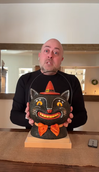 ⏰Prepare for Halloween👻🎃Cozy Cottage by Liz Marie Halloween Cat Lantern 👻🎃Halloween candy bucket clothing home decor accessories🎃M3